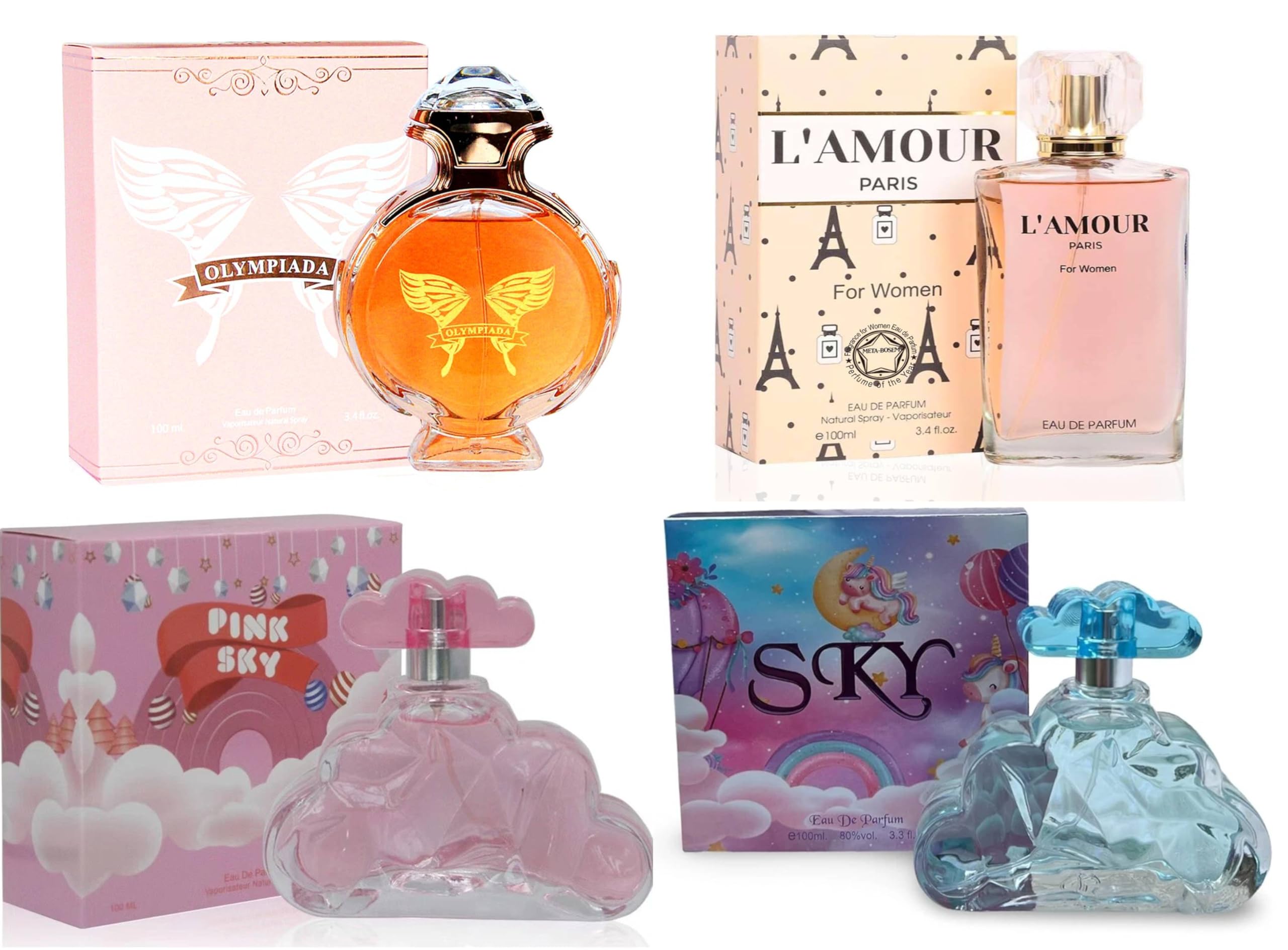Amazon.com : META-BOSEM Rue Parfums Lolita+Skye+Athena+L'Amour